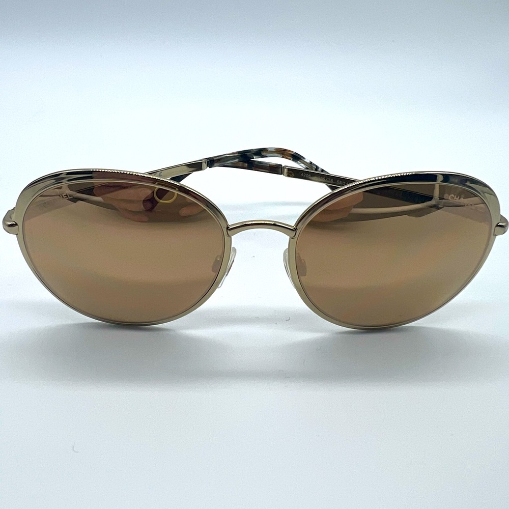 Chanel Gold Frame with Gold Lens Sunglasses